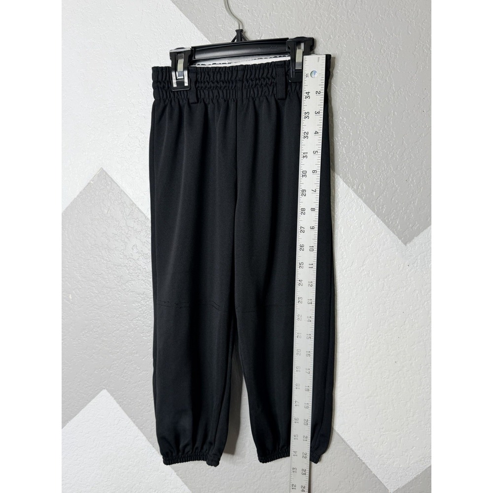 Adidas Youth XS Black Aeroready Baseball Pull-On Pants Belt Loops Elastic Cuffs - Picture 12 of 13